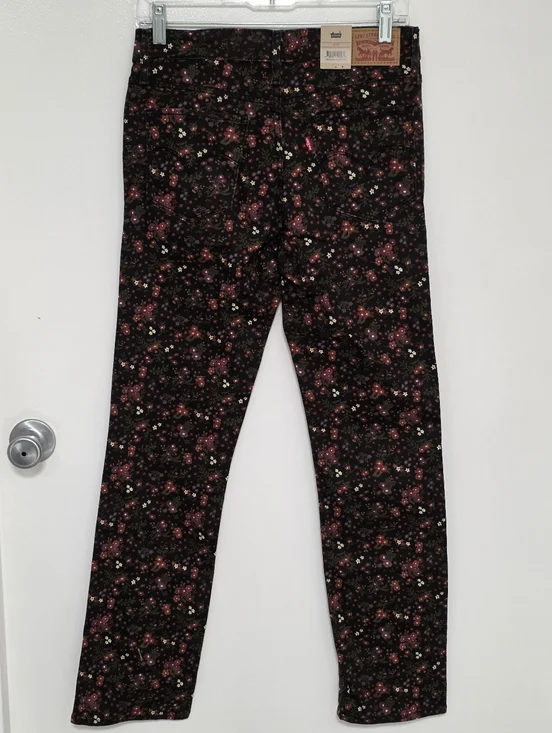 Levi's Black Floral Print Women's Jeans - Picture 2 of 6